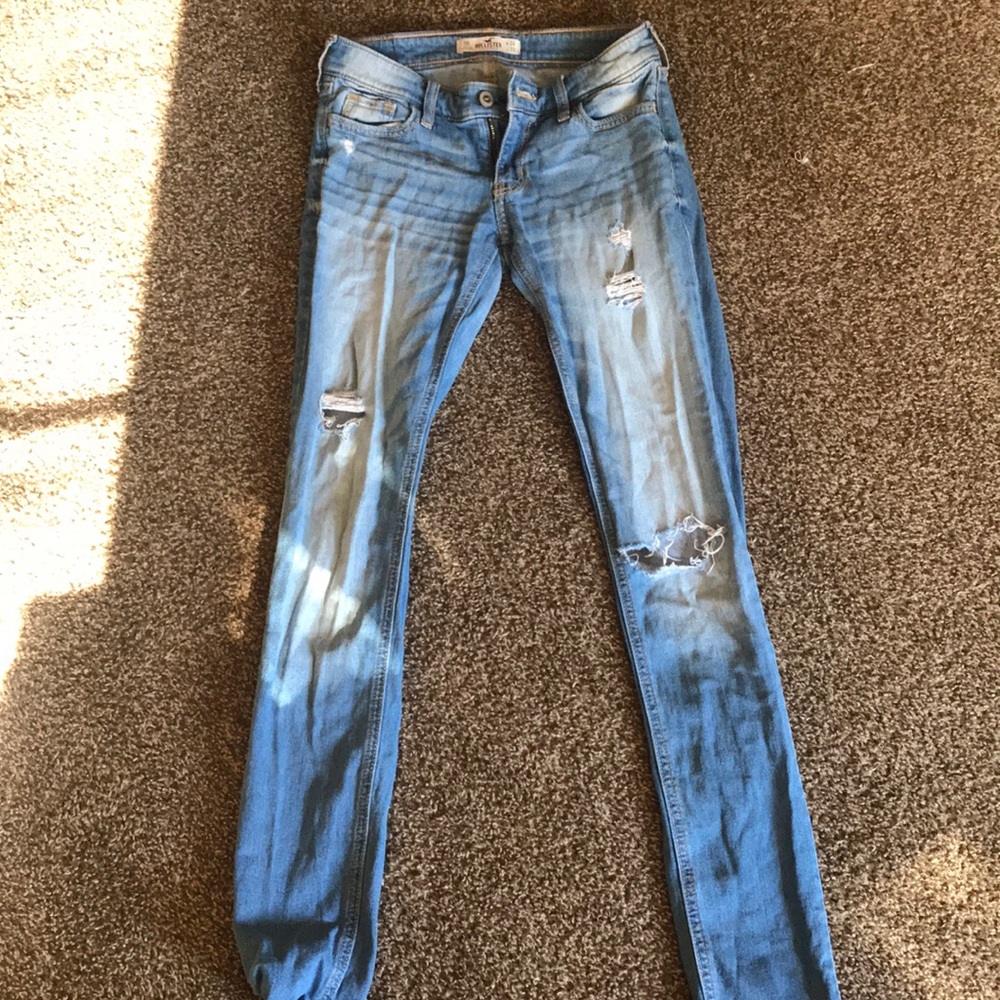 Blue ripped jeans